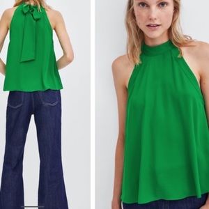 Zara Halter Top (Green) Size: XS